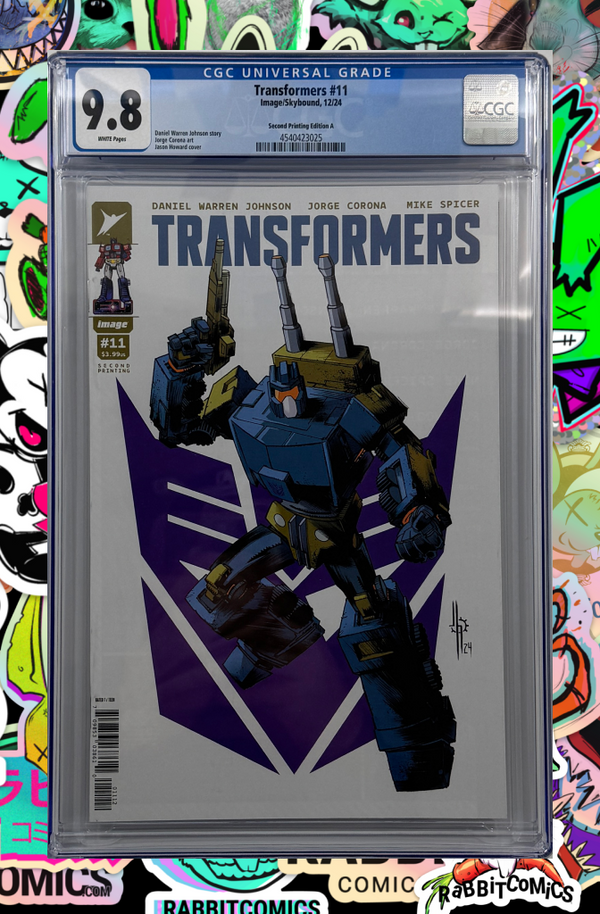 TRANSFORMERS #11 Second Printing | Cvr A Jason Howard Decepticon | CGC 9.8