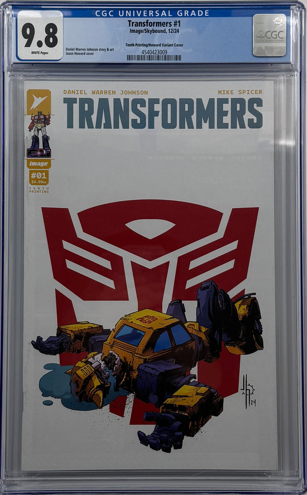 TRANSFORMERS #1 | Tenth Printing Cvr H Jason Howard Var | CGC 9.8