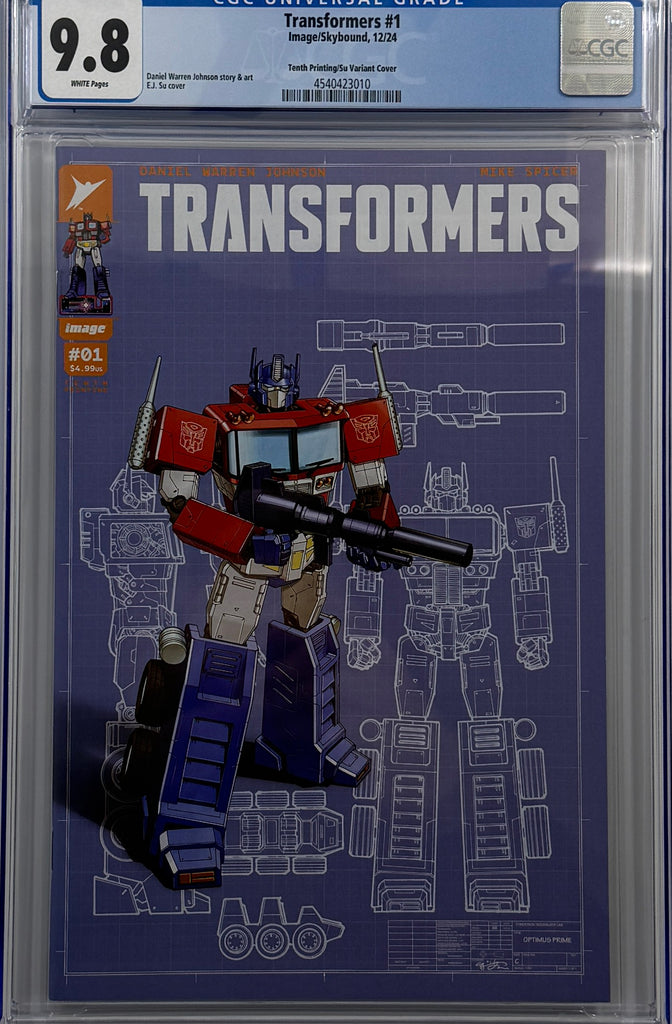 TRANSFORMERS #1 | Tenth Printing Cvr G EJ Su Var | CGC 9.8