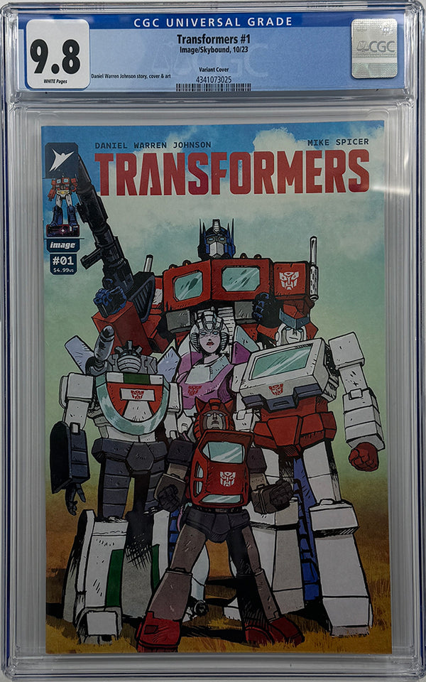 TRANSFORMERS #1 | CVR B JOHNSON AND SPICER VARIANT | CGC 9.8