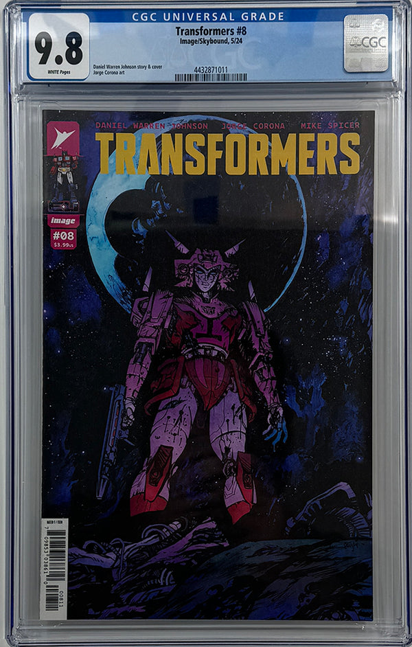 TRANSFORMERS #8 | CVR A DANIEL WARREN JOHNSON & MIKE SPICER | CGC 9.8