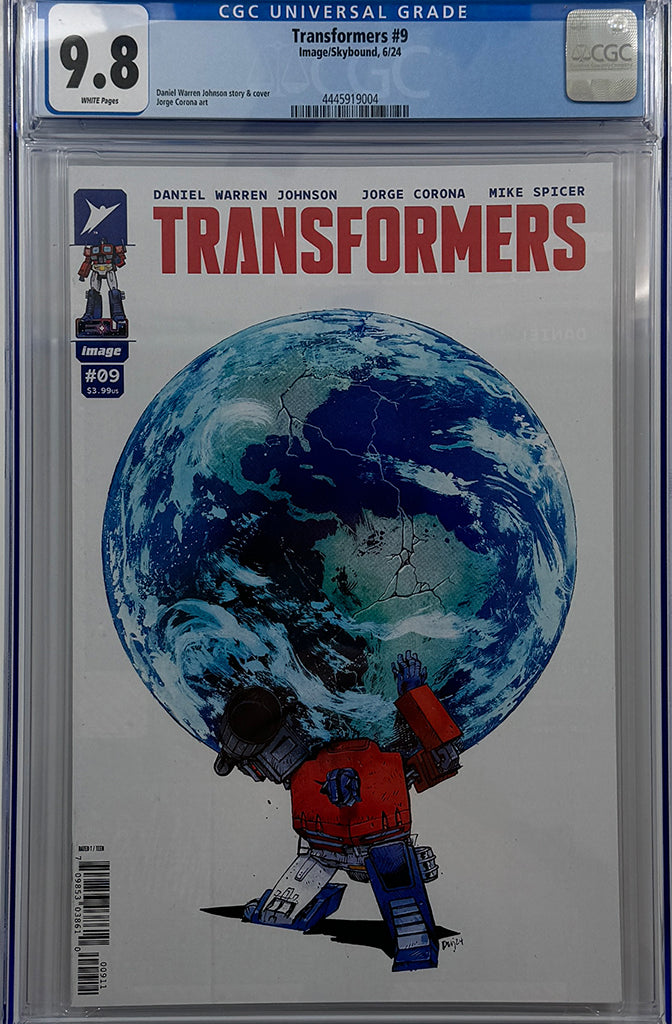 TRANSFORMERS #9 | CVR A DANIEL WARREN JOHNSON & MIKE SPICER | CGC 9.8