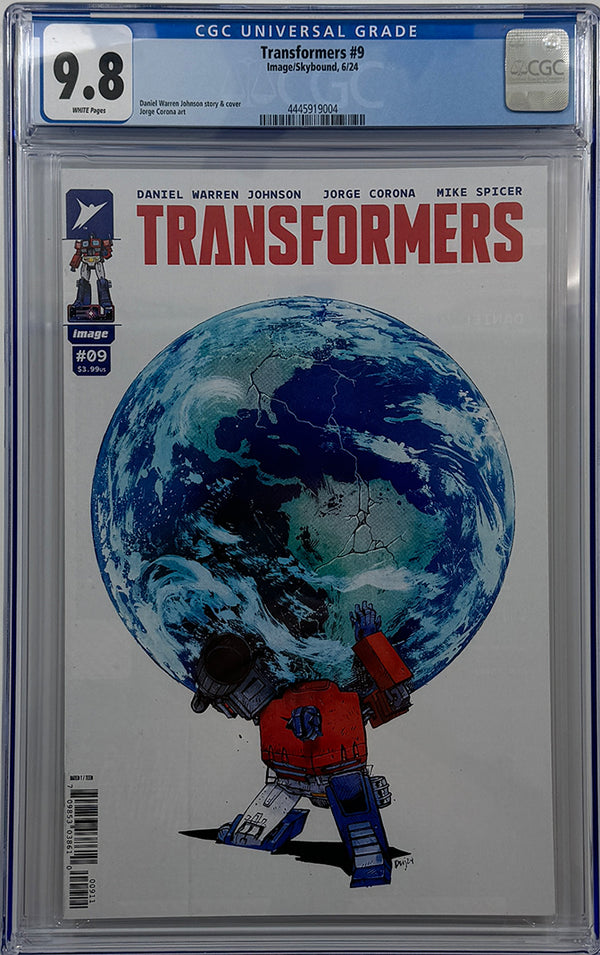 TRANSFORMERS #9 | CVR A DANIEL WARREN JOHNSON & MIKE SPICER | CGC 9.8