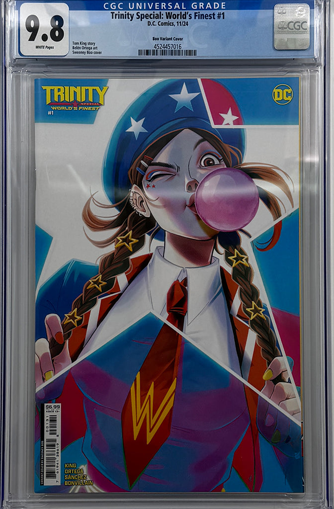 TRINITY SPECIAL WORLDS FINEST #1 (ONE SHOT) | CVR C SWEENEY BOO CARD STOCK VAR | CGC 9.8