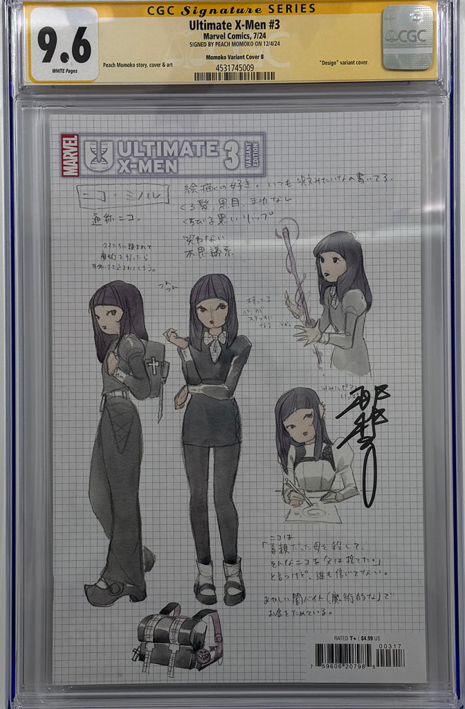 ULTIMATE X-MEN #3 | PEACH MOMOKO DESIGN 1:10 RATIO VARIANT | CGC SS 9.6