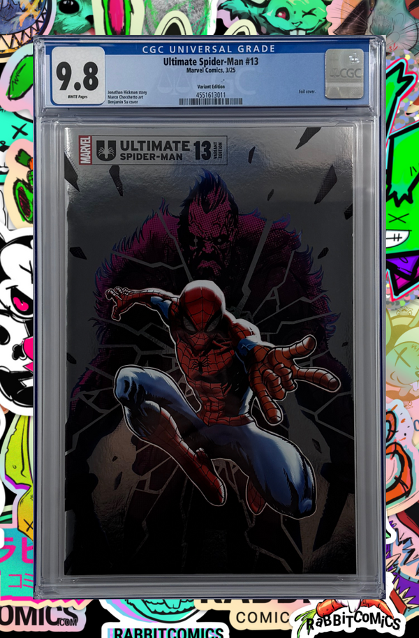 ULTIMATE SPIDER-MAN #13 | BEN SU ULTIMATE ONE YEAR IN FOIL VARIANT | CGC 9.8