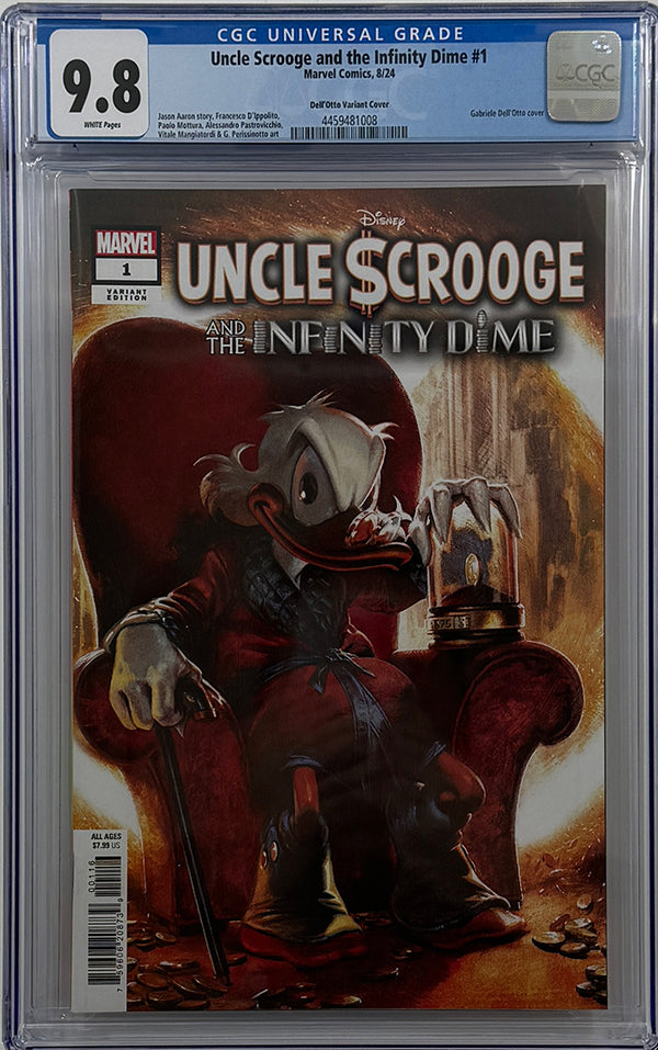 UNCLE SCROOGE AND THE INFINITY DIME #1 | GABRIELE DELL'OTTO 1:10 RATIO VARIANT | CGC 9.8