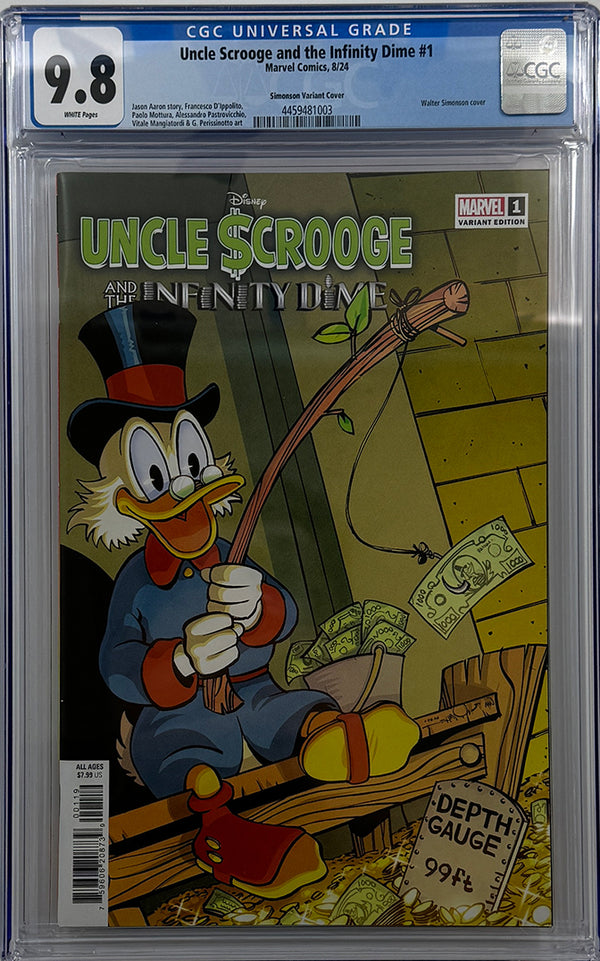 UNCLE SCROOGE AND THE INFINITY DIME #1 | WALT SIMONSON 1:25 RATIO VARIANT | CGC 9.8