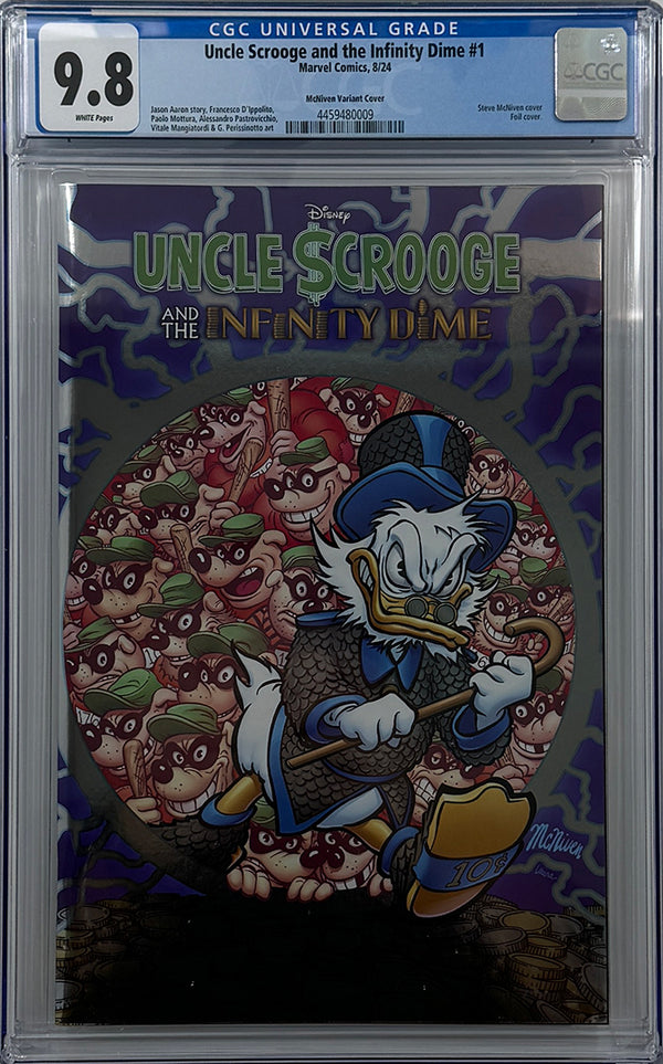 UNCLE SCROOGE AND THE INFINITY DIME #1 | STEVE MCNIVEN FOIL VARIANT | CGC 9.8