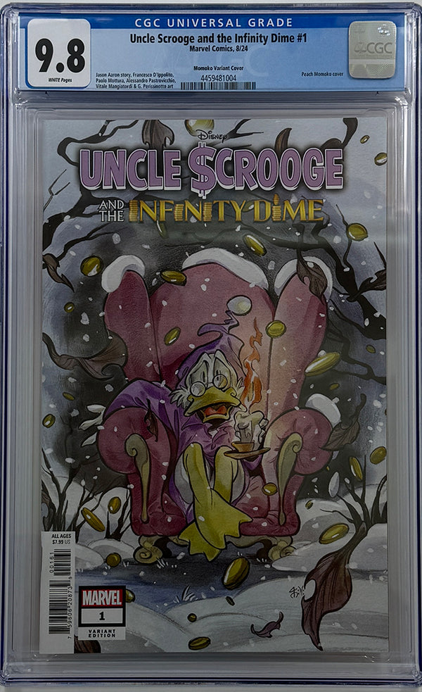 UNCLE SCROOGE AND THE INFINITY DIME #1 | PEACH MOMOKO VARIANT | CGC 9.8