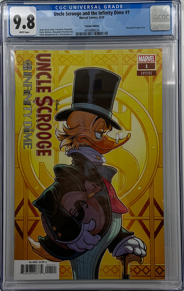 UNCLE SCROOGE AND THE INFINITY DIME #1 | ELIZABETH TORQUE VARIANT | CGC 9.8