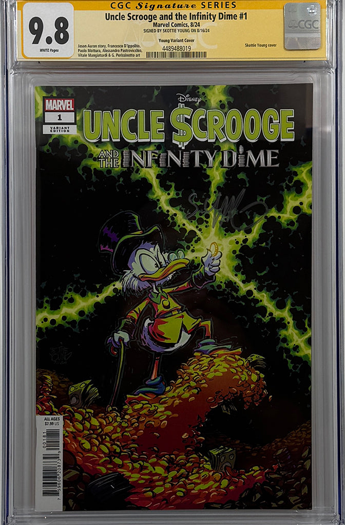 UNCLE SCROOGE AND THE INFINITY DIME #1 | Young Variant | Signed by Skottie Young | CGC SS 9.8