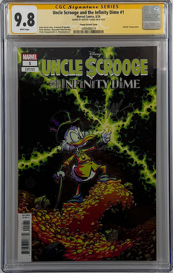 UNCLE SCROOGE AND THE INFINITY DIME #1 | Young Variant | Signed by Skottie Young | CGC SS 9.8