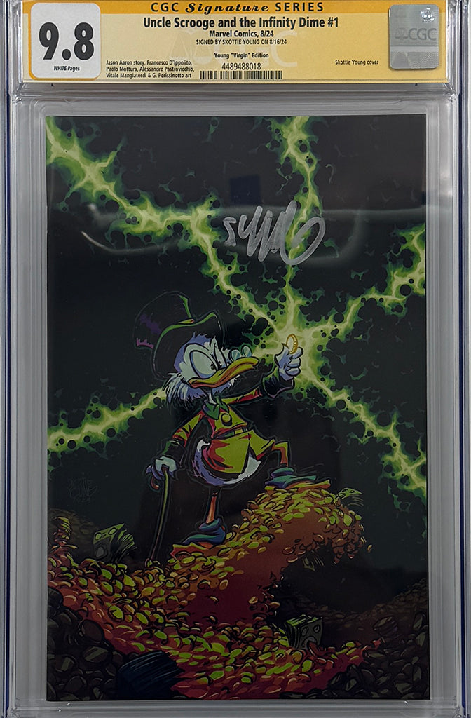 UNCLE SCROOGE AND THE INFINITY DIME #1 | Young Virgin Variant | Signed by Skottie Young | CGC SS 9.8
