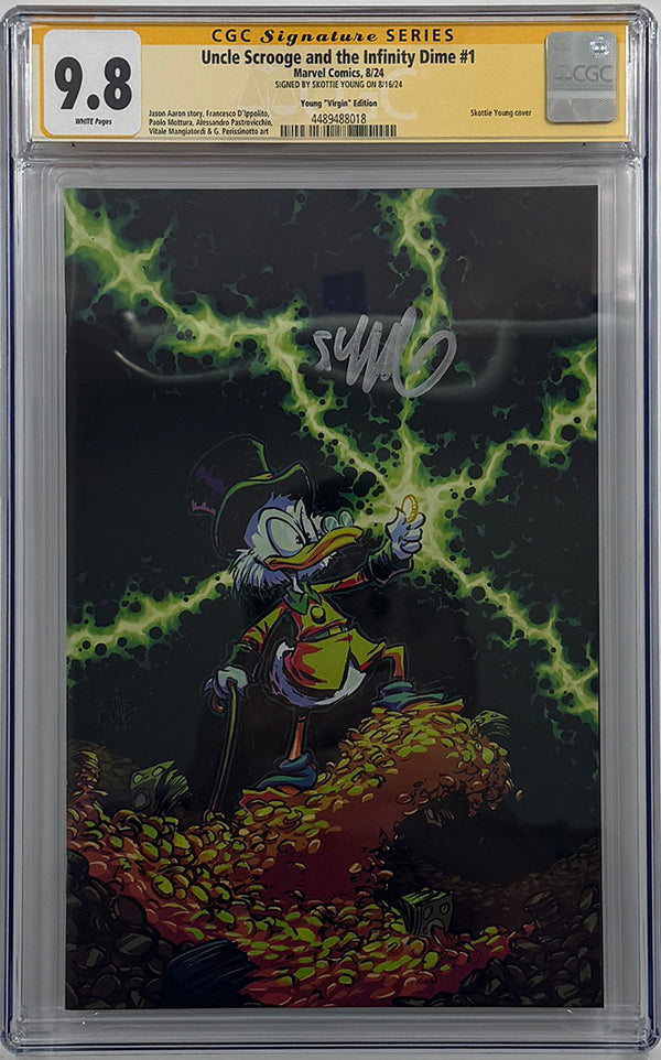 UNCLE SCROOGE AND THE INFINITY DIME #1 | Young Virgin Variant | Signed by Skottie Young | CGC SS 9.8