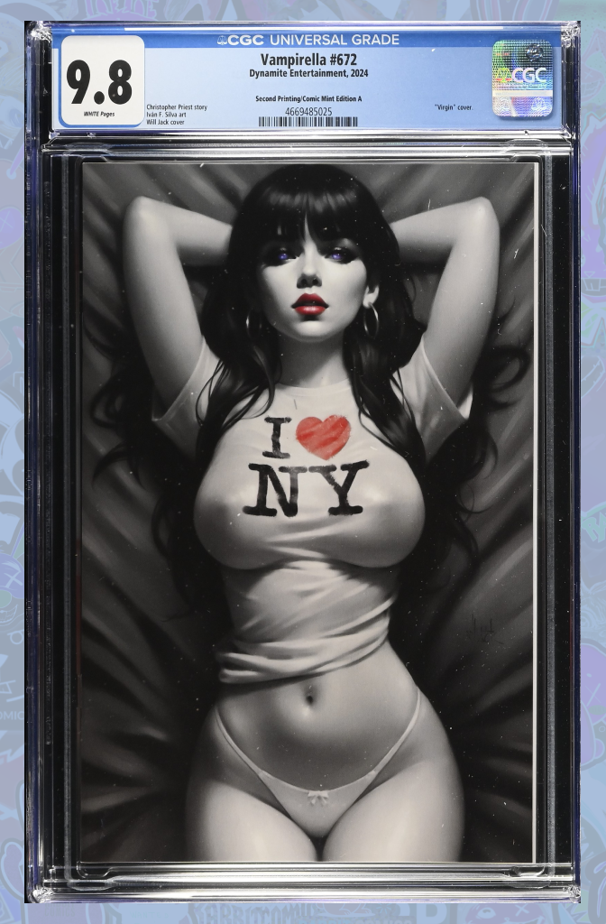 Vampirella #672 | Color Splash I Love NY Will Jack Exclusive | CGC 9.8