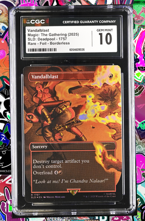 MTG - Secret Lair - Deadpool | Vandalblast Foil 1757 | CGC 10 Rabbit Comics MTG - Secret Lair - Deadpool | Vandalblast Foil 1757 | CGC 10 Rabbit Comics