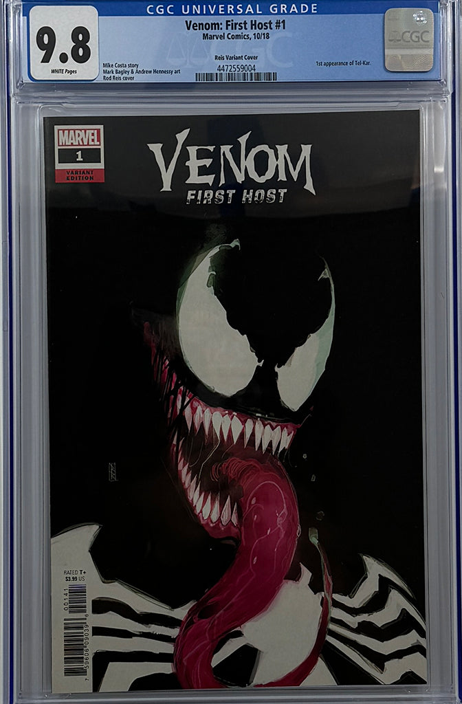 Venom: First Host #1 | Rod Reis Variant 1st App of Tel-Kar | CGC 9.8