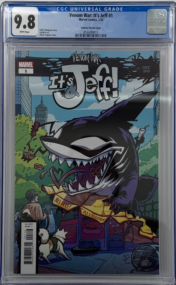 VENOM WAR: IT'S JEFF #1 | Rickie Yagawa 1:25 Ratio Variant | CGC 9.8