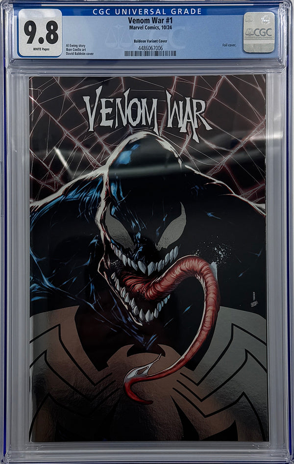 VENOM WAR #1 | DAVID BALDEON FOIL VARIANT | CGC 9.8