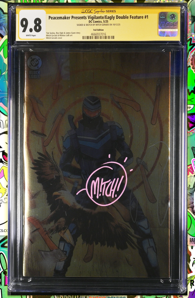 Peacemaker Presents The Vigilante Eagly Double Feature #1 | Cvr D Mitch Gerads Foil Variant | CGC SS 9.8
