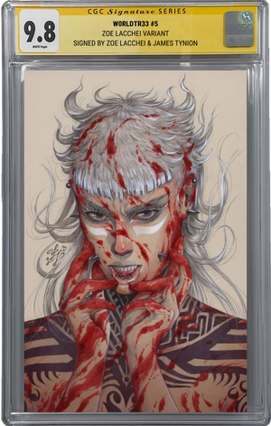 W0RLDTR33 #5 | Zoe Lacchei Virgin Variant | 2x Signatures |  CGC SS 9.8