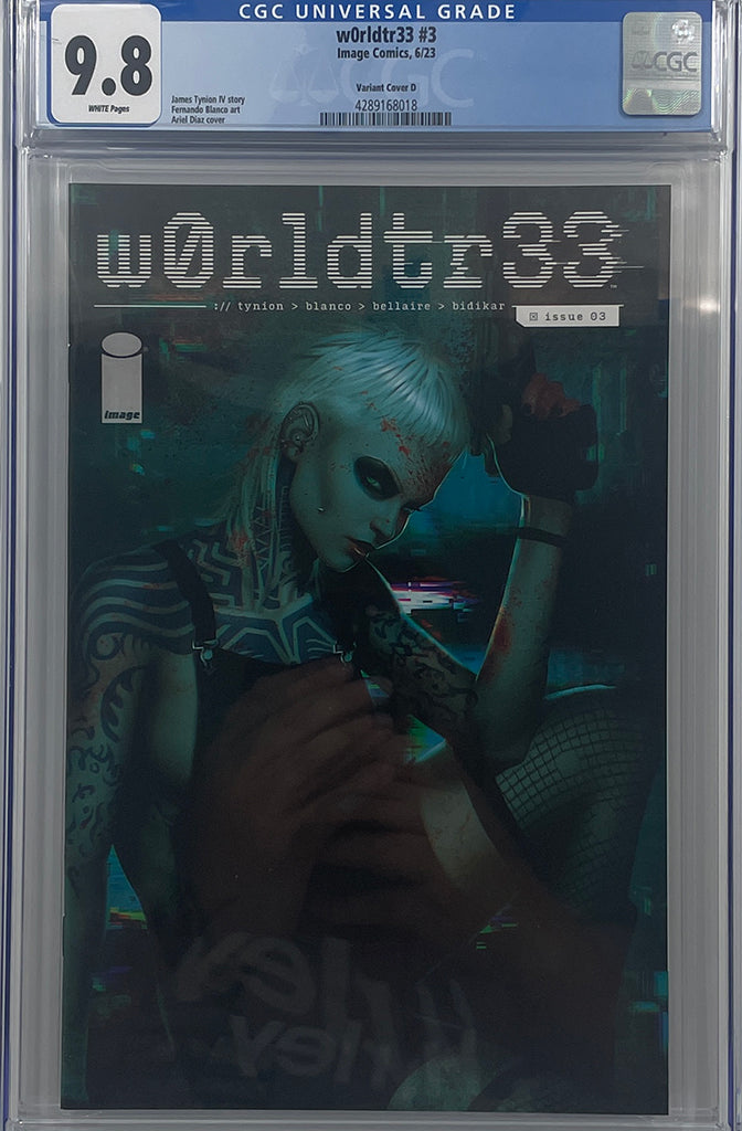 W0RLDTR33 #3 | ARIAL DIAZ 1:50 RATIO VARIANT | CGC 9.8