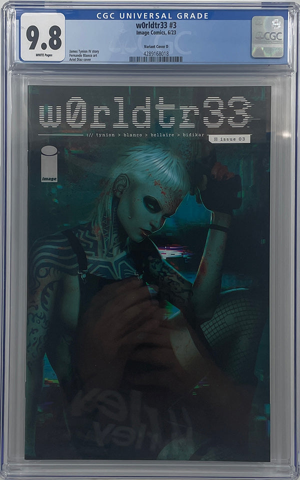 W0RLDTR33 #3 | ARIAL DIAZ 1:50 RATIO VARIANT | CGC 9.8