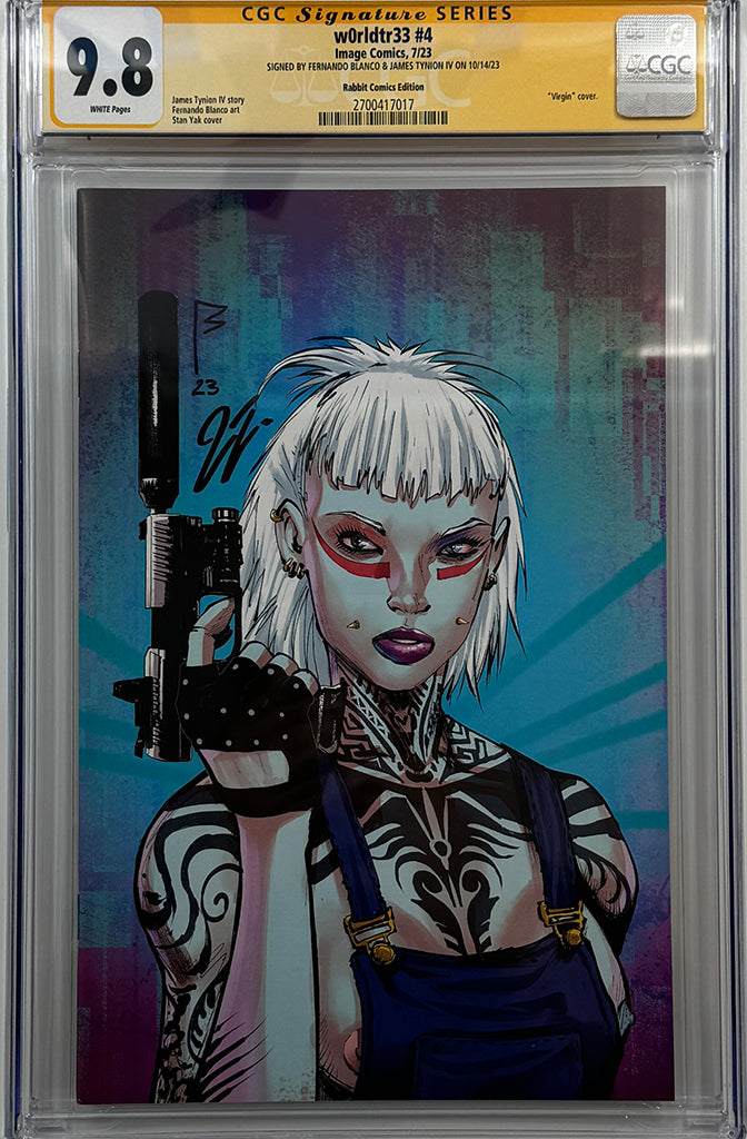 W0RLDTR33 #4 | STAN YAK RABBIT EXCLUSIVE | Signed by Tynion + Blanco | CGC SS 9.8