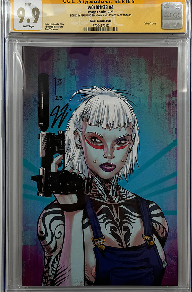 W0RLDTR33 #4 | STAN YAK RABBIT EXCLUSIVE | Signed by Tynion + Blanco | CGC SS 9.9