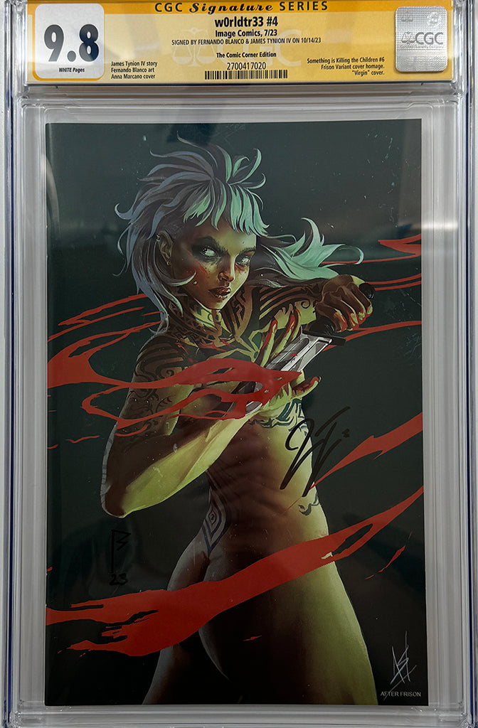W0RLDTR33 #4 | ANNA MARCANO VARIANT | 2X SIGS Tynion + Blanco | CGC SS 9.8