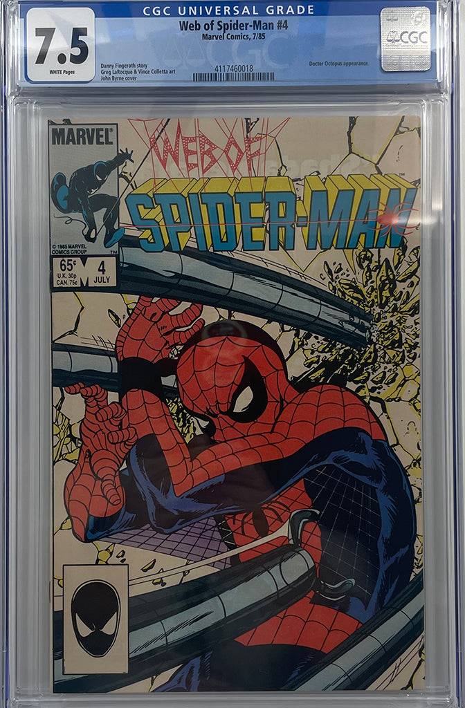 Web of Spider-Man #4 | John Byrne Cover Art | CGC 7.5