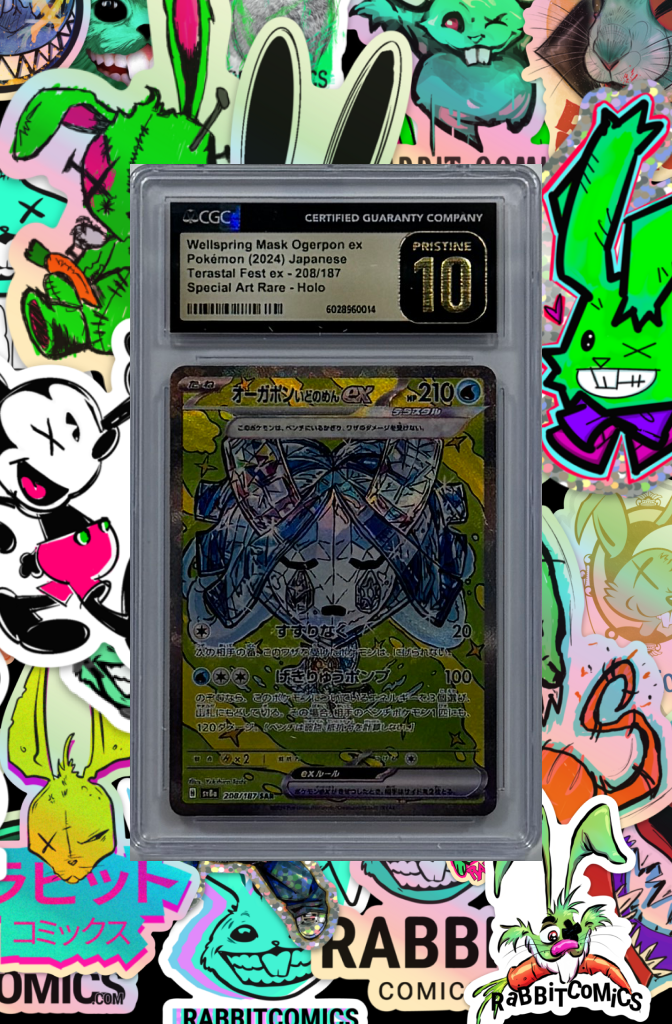 Terastal Fest Ex (208/187) JAPANESE - Wellspring Mask Ogrerpon ex | Special Art Rare - Halo  | CGC PRESTINE 10