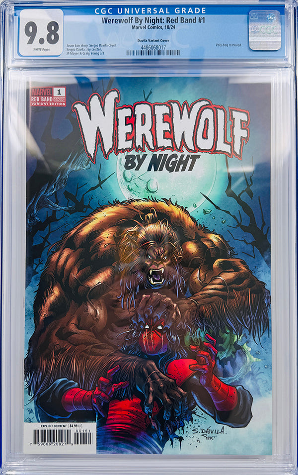 WEREWOLF BY NIGHT: RED BAND #1 |  SERGIO DAVILA VARIANT | CGC 9.8