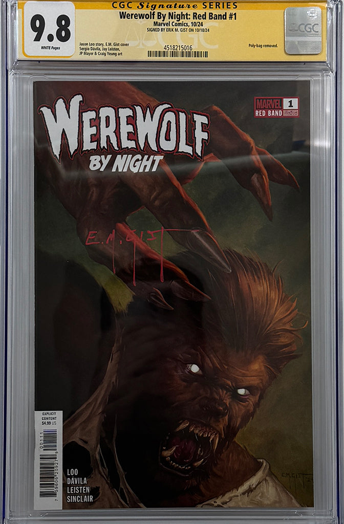 WEREWOLF BY NIGHT: RED BAND #1 |  MAIN COVER | CGC SS 9.8