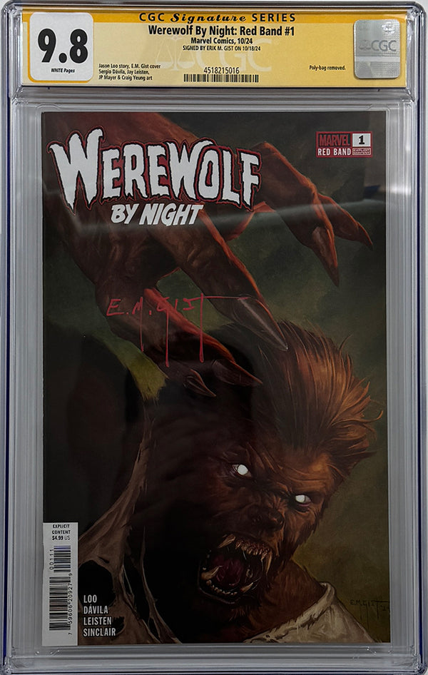 WEREWOLF BY NIGHT: RED BAND #1 |  MAIN COVER | CGC SS 9.8