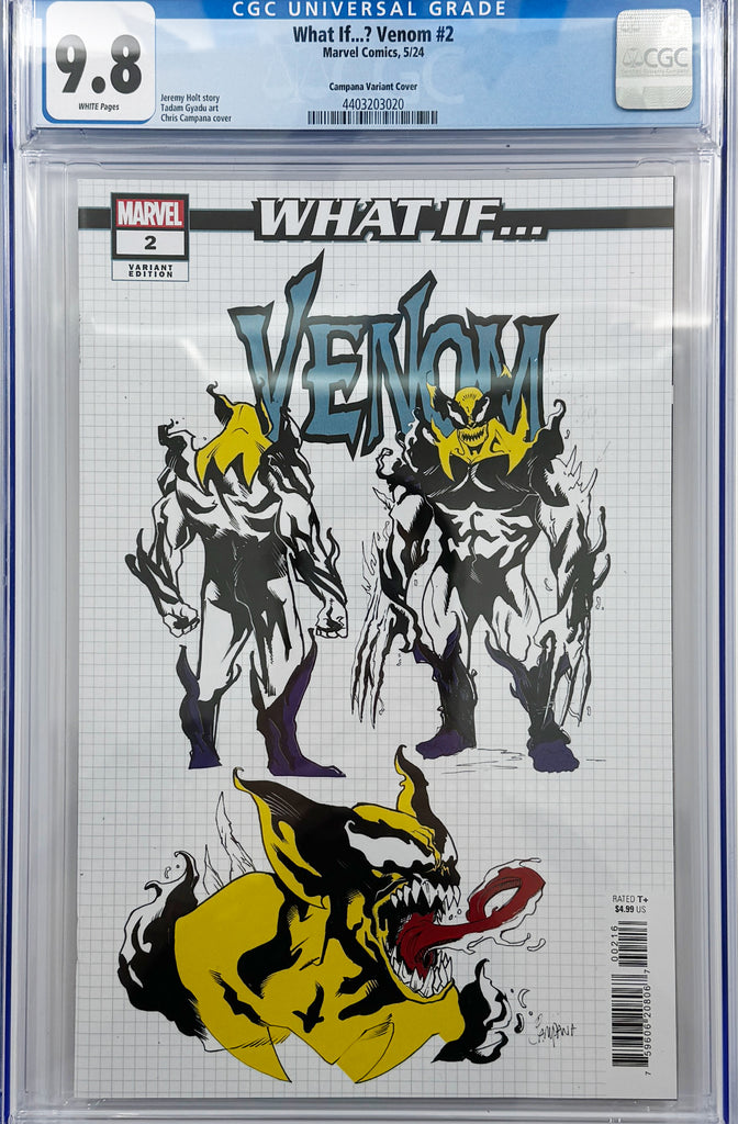 WHAT IF...? VENOM #2 | 1:10 INCENTIVE RATIO CHRIS CAMPANA DESIGN VARIANT | CGC 9.8