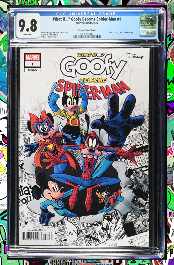 Marvel & Disney: What If...? Goofy Became Spider-Man #1 | Andrea Freccero Variant | CGC 9.8