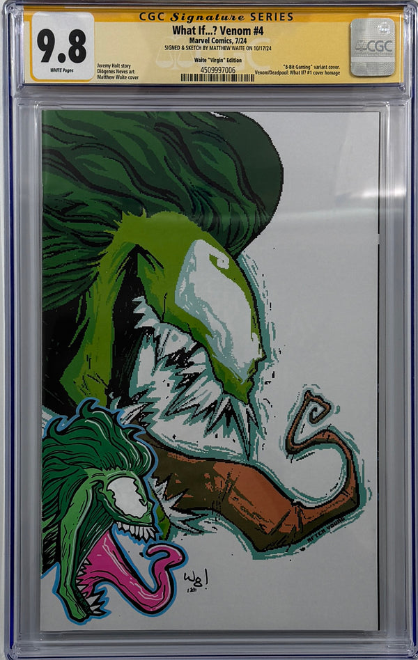 WHAT IF VENOM #4 | Matthew Waite Virgin Variant | CGC SS + REMARK 9.8 (B)