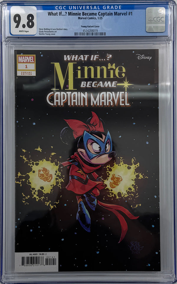 WHAT IF...? MINNIE BECAME CAPTAIN MARVEL #1 SKOTTIE YOUNG VARIANT | CGC 9.8