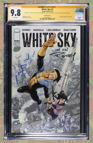 White Sky #2 | Invincible Variant 2x Signed "1st Sig!" | CGC SS 9.8