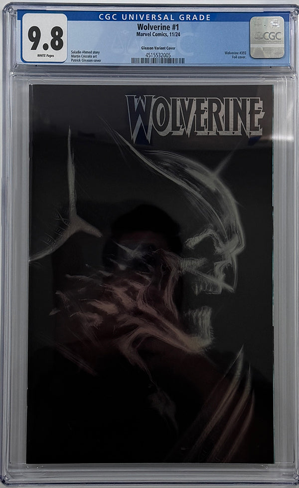 WOLVERINE #1 | PAT GLEASON ADAMANTIUM HEAD FOIL VARIANT | CGC 9.8