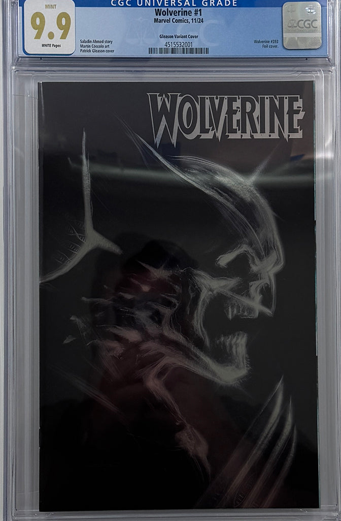 WOLVERINE #1 | PAT GLEASON ADAMANTIUM HEAD FOIL VARIANT | CGC 9.9