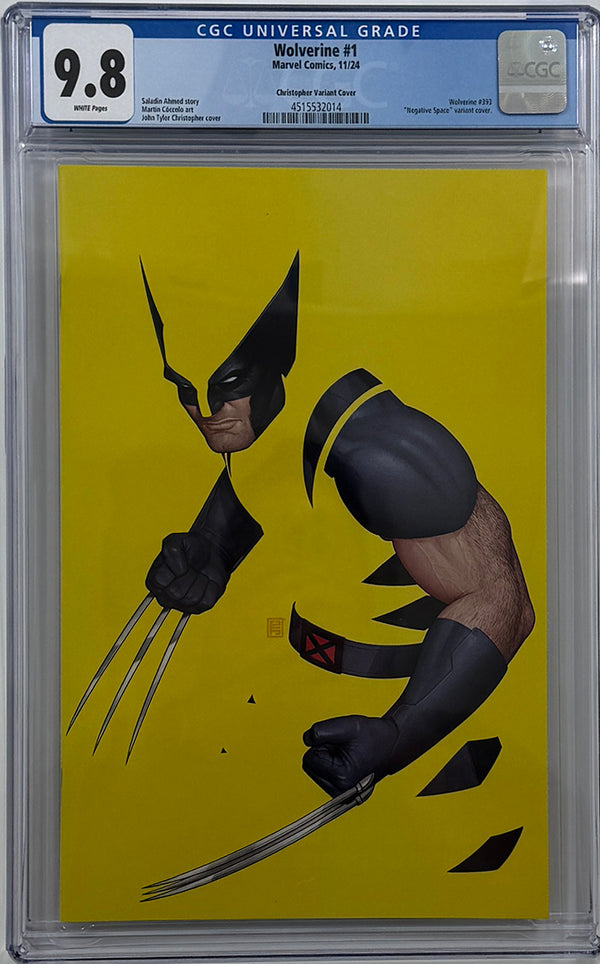 WOLVERINE #1 | JOHN TYLER CHRISTOPHER NEGATIVE SPACE VARIANT | CGC 9.8