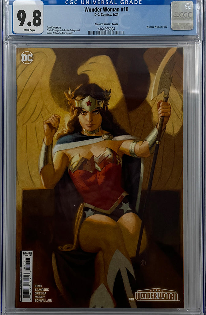 WONDER WOMAN #10 | CVR B JULIAN TOTINO TEDESCO CARD STOCK VARIANT | CGC 9.8