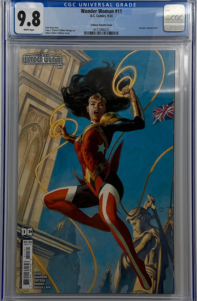 WONDER WOMAN #11 | CVR B JULIAN TOTINO TEDESCO CARD STOCK VAR (ABSOLUTE POWER) | CGC 9.8