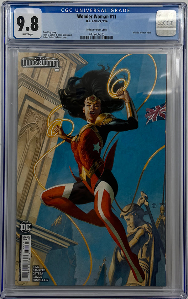 WONDER WOMAN #11 | CVR B JULIAN TOTINO TEDESCO CARD STOCK VAR (ABSOLUTE POWER) | CGC 9.8