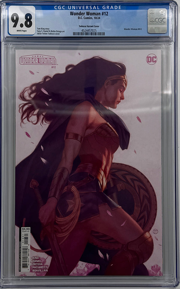 WONDER WOMAN #12 | CVR B JULIAN TOTINO TEDESCO CARD STOCK VAR (ABSOLUTE POWER) | CGC 9.8