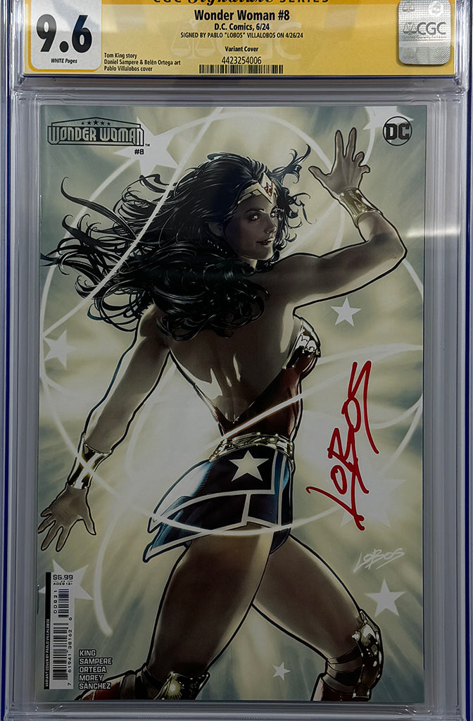 WONDER WOMAN #8 | CVR C PABLO VILLALOBOS CARD STOCK VARIANT | CGC 9.6