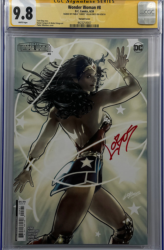 WONDER WOMAN #8 | CVR C PABLO VILLALOBOS CARD STOCK VARIANT | CGC 9.8